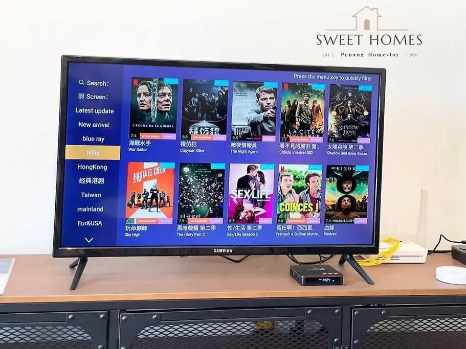 R&W 1-5Pax B'Worth Prai #Netflix #6Minpenangbridge Apartment Perai Malaysia